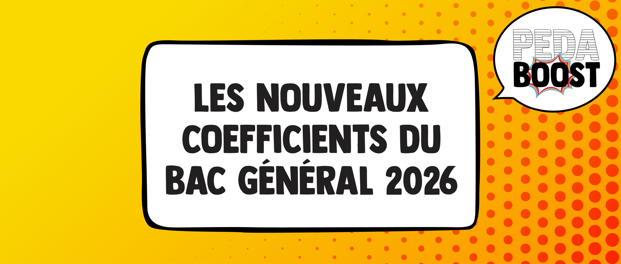Les nouveaux coefficients du bac général 2026